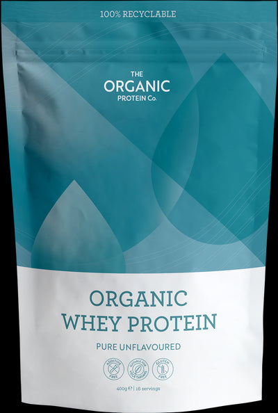 Pure Unfalvoured Organic Whey Protein Powder 1.2kg