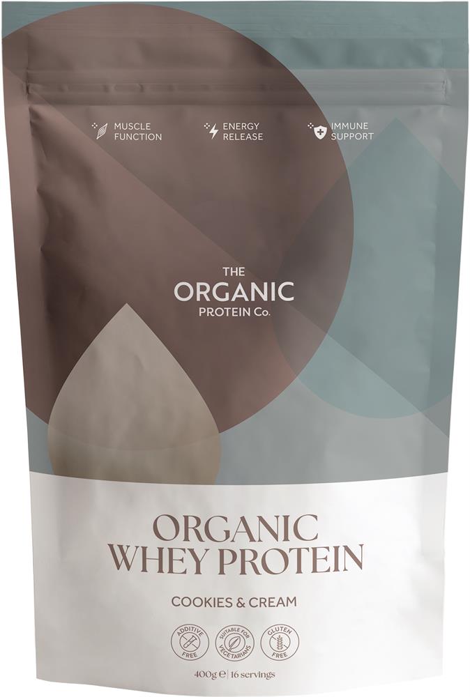 Cookies & Cream Organic Whey Protein Powder 400 g