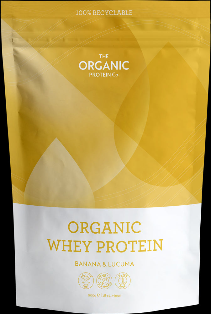 Banana & Lucuma Organic Whey Protein Powder 600g