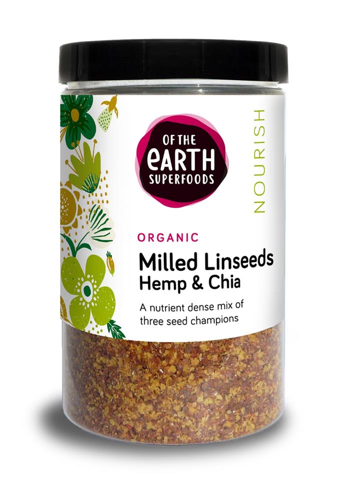 Org Milled Linseed, Chia, Hemp 180g