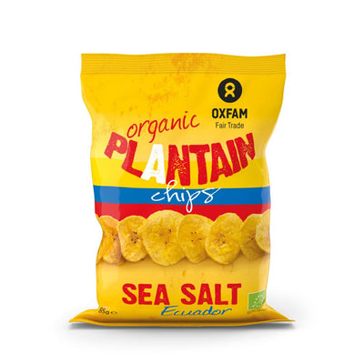 OXFAM FAIR TRADE - ORGANIC Plantain Chips Salt 85g