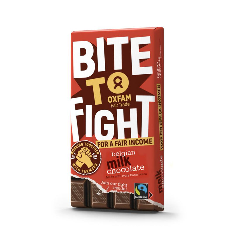 Oxfam BITE TO FIGHT Belgian Milk Chocolate 180g