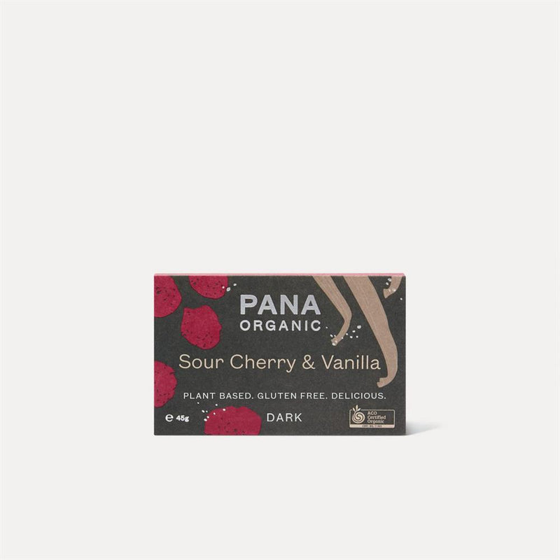 Sour Cherry & Vanilla 50% Bar 45g - Vegan, Organic, Gluten Free