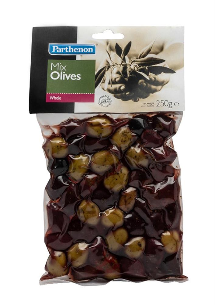 Parthenon Mediterranean Mix Olive Vac Bag 250g