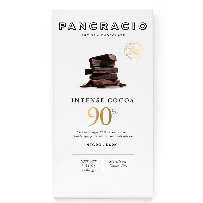 Intense cocoa 90% - Dark Chocolate Bar 100g