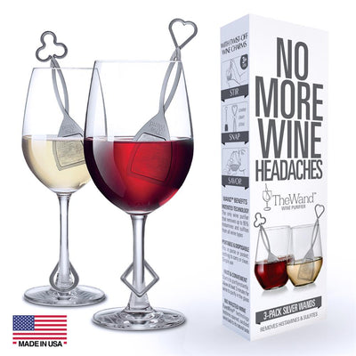 The Wand Wine Purifier - Silver 3-Pack