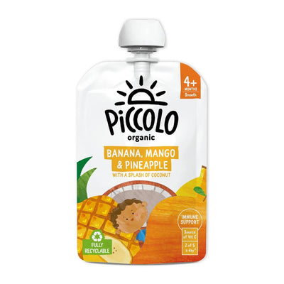 Piccolo Organic Banana Mango & Pineapple Stage 1 100g