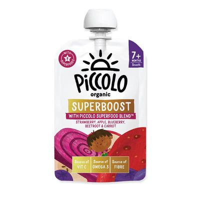 Piccolo Organic Superboost Strawberry Blueberry and Beetroot 100g