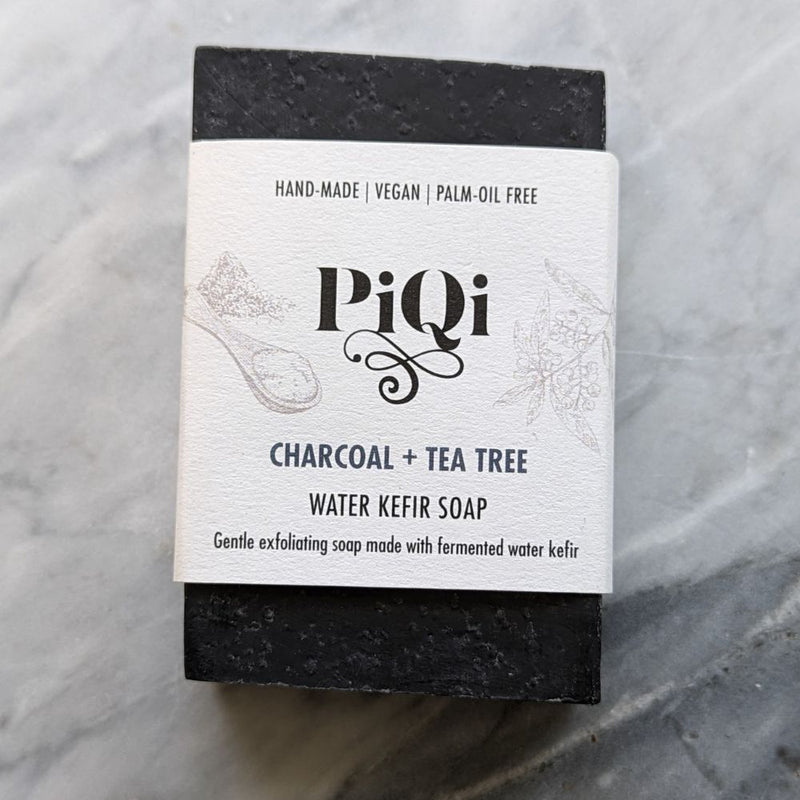 PiQi Kefir Soap Bar Charcoal & Tea Tree 110g