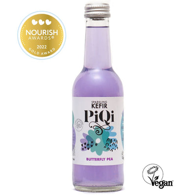 PiQi Fermented Water Kefir Butterfly Pea Flower & Lychee 250ml