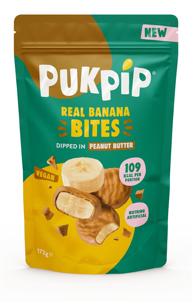 Pukpip Real Frozen Banana Bites Dipped in Peanut Butter 172g