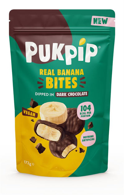 Pukpip Real Frozen Banana Bites Dipped in Dark Chocolate 172g