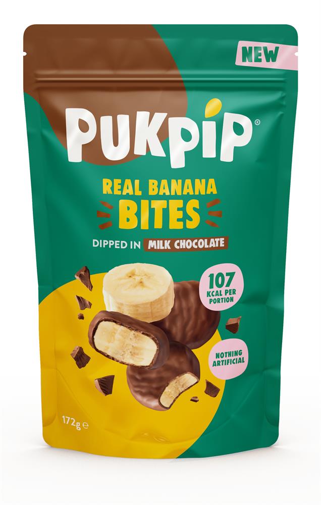 Pukpip Real Frozen Banana Bites Dipped in Milk Chocolate 172g