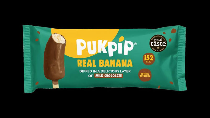 Pukpip Real Frozen Banana dipped in Milk Chocolate 70g