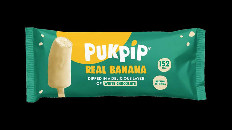 Pukpip Real Frozen Banana Dipped in White Chocolate 70g