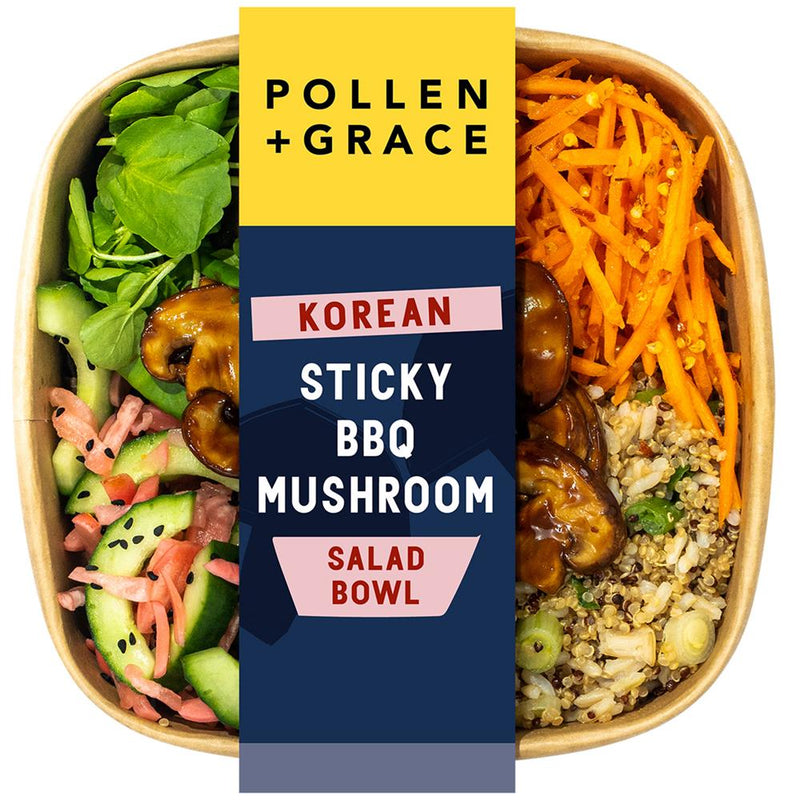 Korean Sticky BBQ Mushroom Salad Bowl 275g