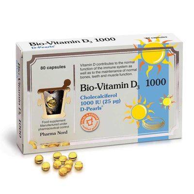 Bio-Vitamin D3 (Cholecalciferol) - 25mcg - 1000IU - 80 capsules