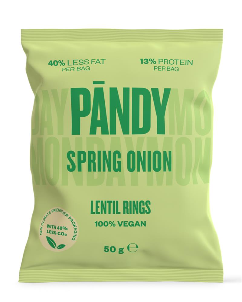 Pandy Lentil Chips Spring Onion High Protein Vegan 50g