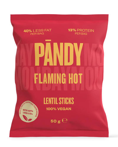 Pandy Lentil Chips Flaming Hot High Protein Vegan 50g