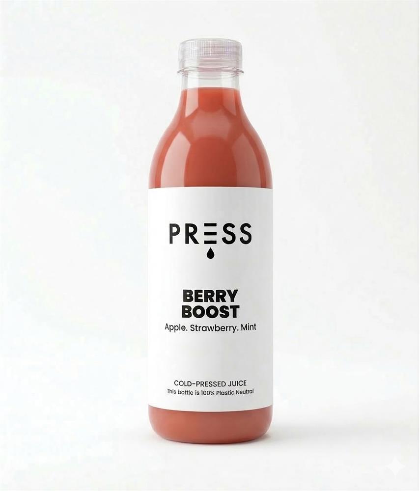 PRESS Healthfoods Cold-Pressed Berry Boost Juice 1L – WholefoodsBox