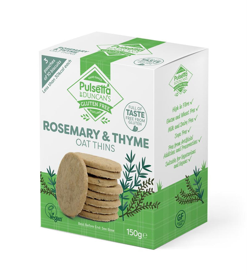 Rosemary & Thyme Oat Thins - Gluten Free