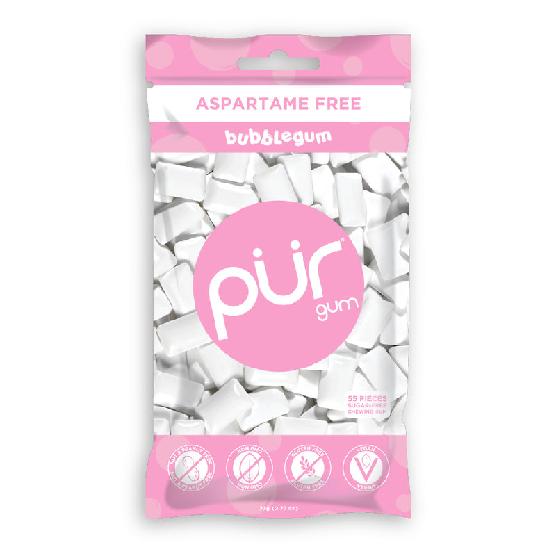 Bubblegum flavour chewing gum Bag 77g