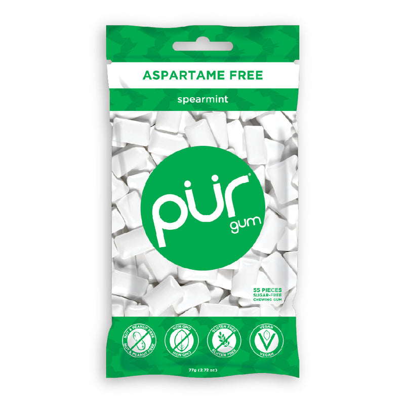 PUR Gum Spearmint Gum Bag 77g