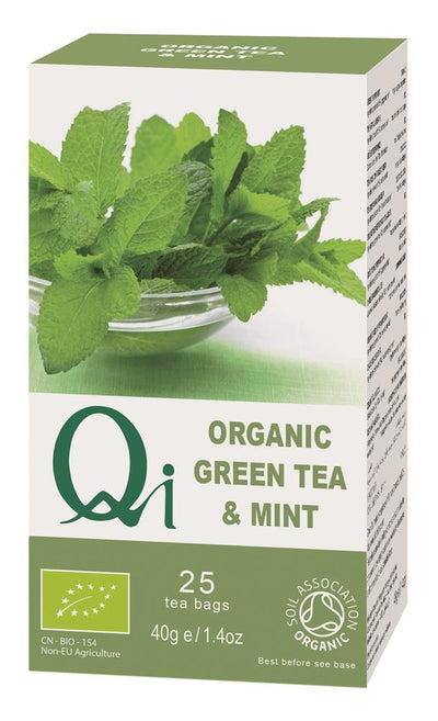 Organic Fair Trade Green Tea with Peppermint 25 Bags