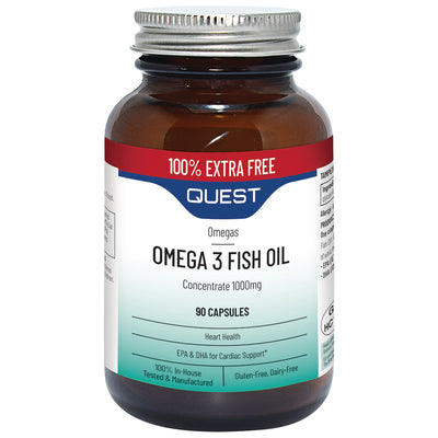 OMEGA 3 FISH OIL 1000mg (100% EXTRA FREE)