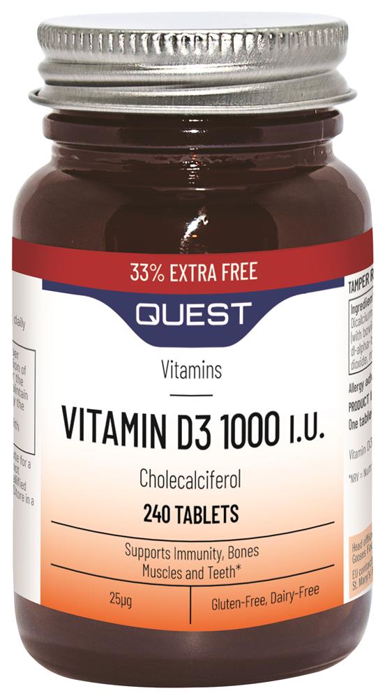 VITAMIN D 1000iu   (33% EXTRA FREE)