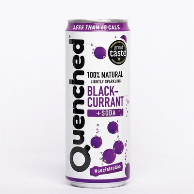 Quenched Blackcurrant + Soda Drink 330ml