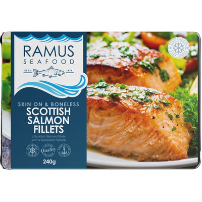Ramus Seafood Skin on Boneless Scottish Salmon Fillets 240g