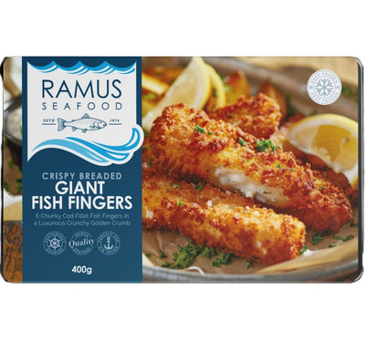 Ramus Seafood Frozen Crispy Breaded Fish Fingers 350g