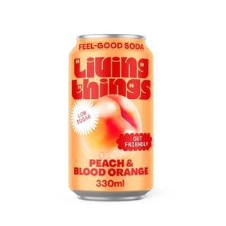 Living Things Peach and Blood Orange Feel-Good Soda 330ml