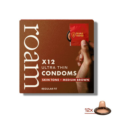 12x Medium Brown condoms - Ultra-thin feel