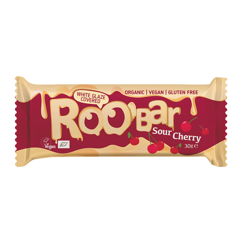 Sour Cherry Bar Covered in White 30g