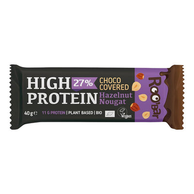 High Protein Chocolate Covered Bar with Hazelnut Nougat 40g