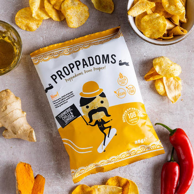 Turmeric Chilli & Ginger Proppadoms 75g