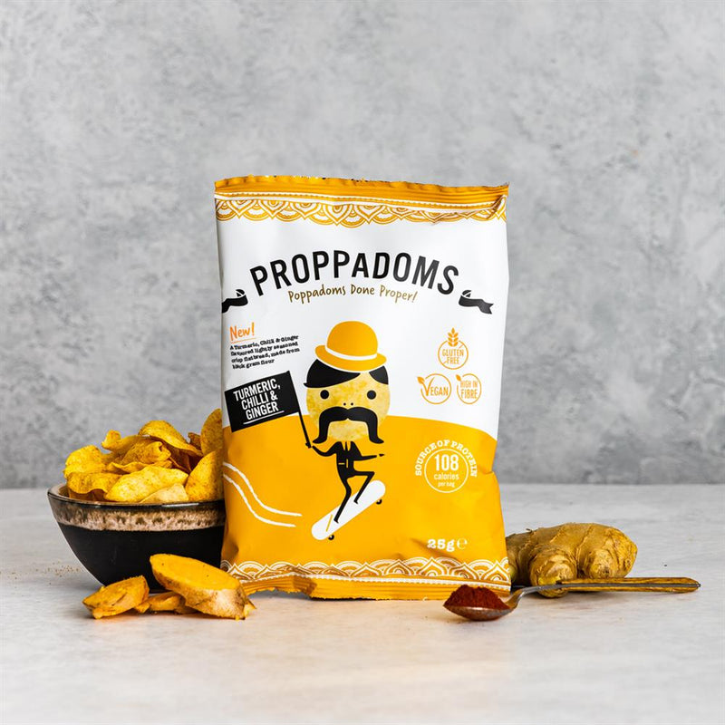 Turmeric Chilli & Ginger Poppadoms 25g