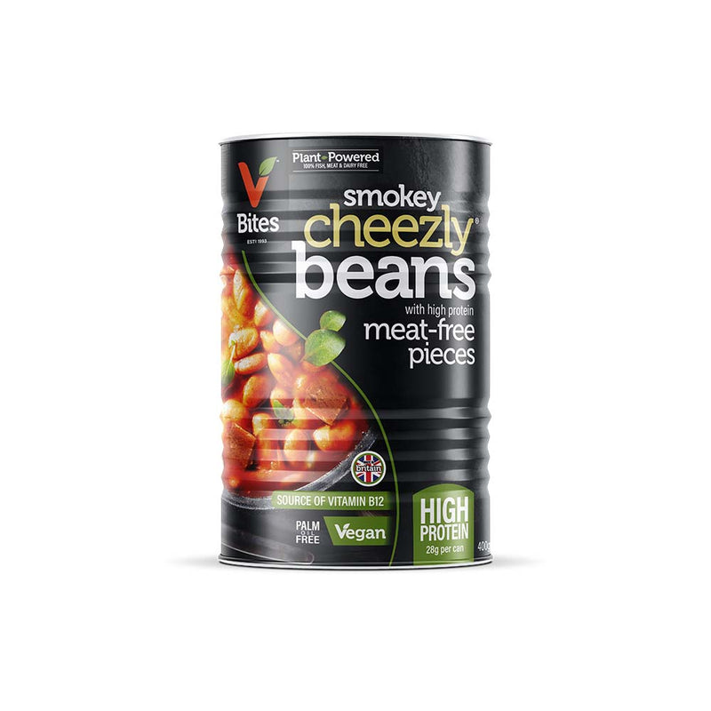 Smokey Cheezly Baked Beans & High Protein Pieces 400g