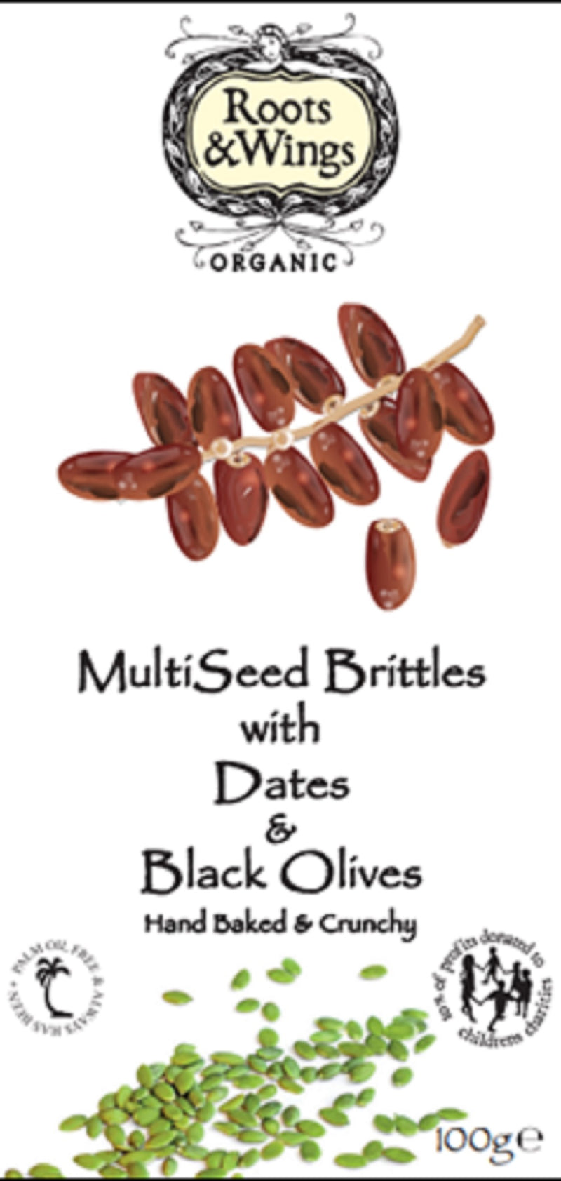 Organic MultiSeed Brittles with Dates & Black Olives 100g