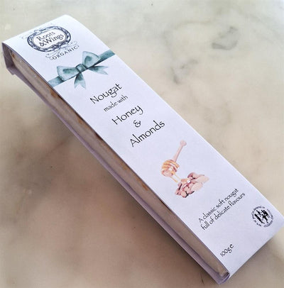 Roots & Wings Organic Nougat made with Honey & Almonds 100g