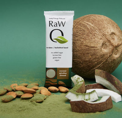 RawQ Long Lasting Coconut Spirulina Almond Energy Bar 40g