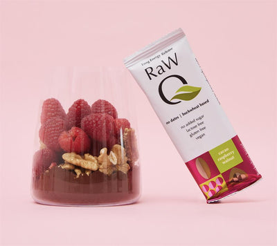 RawQ Long Lasting Cacao Raspberry Walnut Energy Bar 40g
