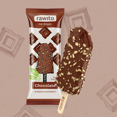 Organic Chocolate Frozen Dessert in Chocolate with Hazelnuts 65g