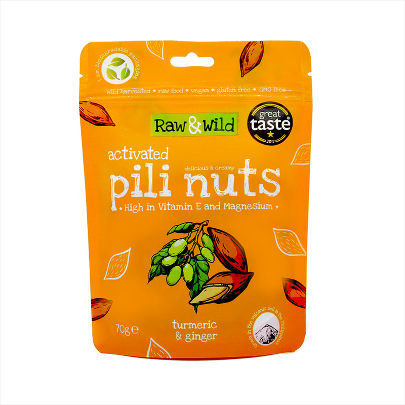 Activated Pili Nuts - Turmeric & Ginger 70g