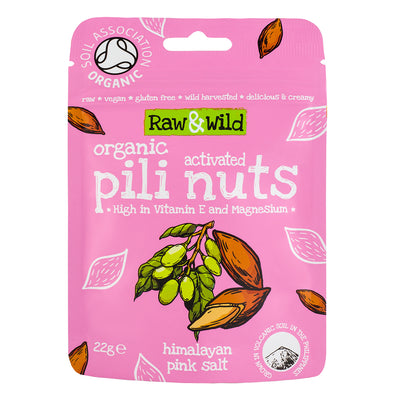 Organic Activated Pili Nuts Snack Pack - Himalayan Salt 22g