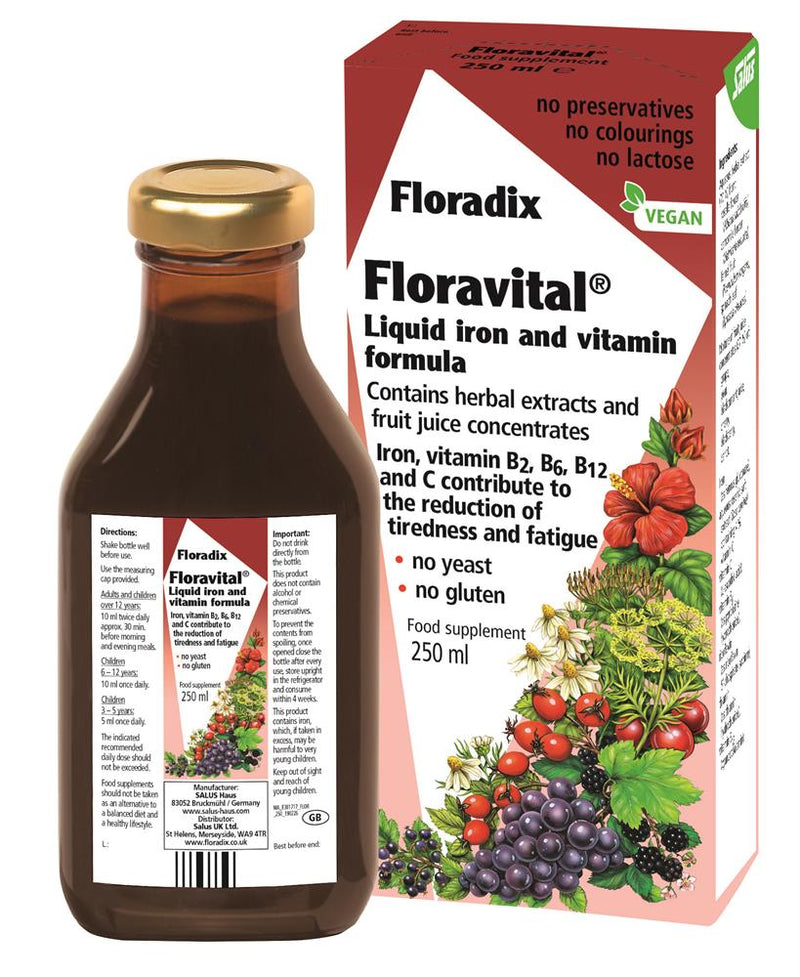 Floravital Yeast & Gluten Free Liquid Iron Formula 500ml