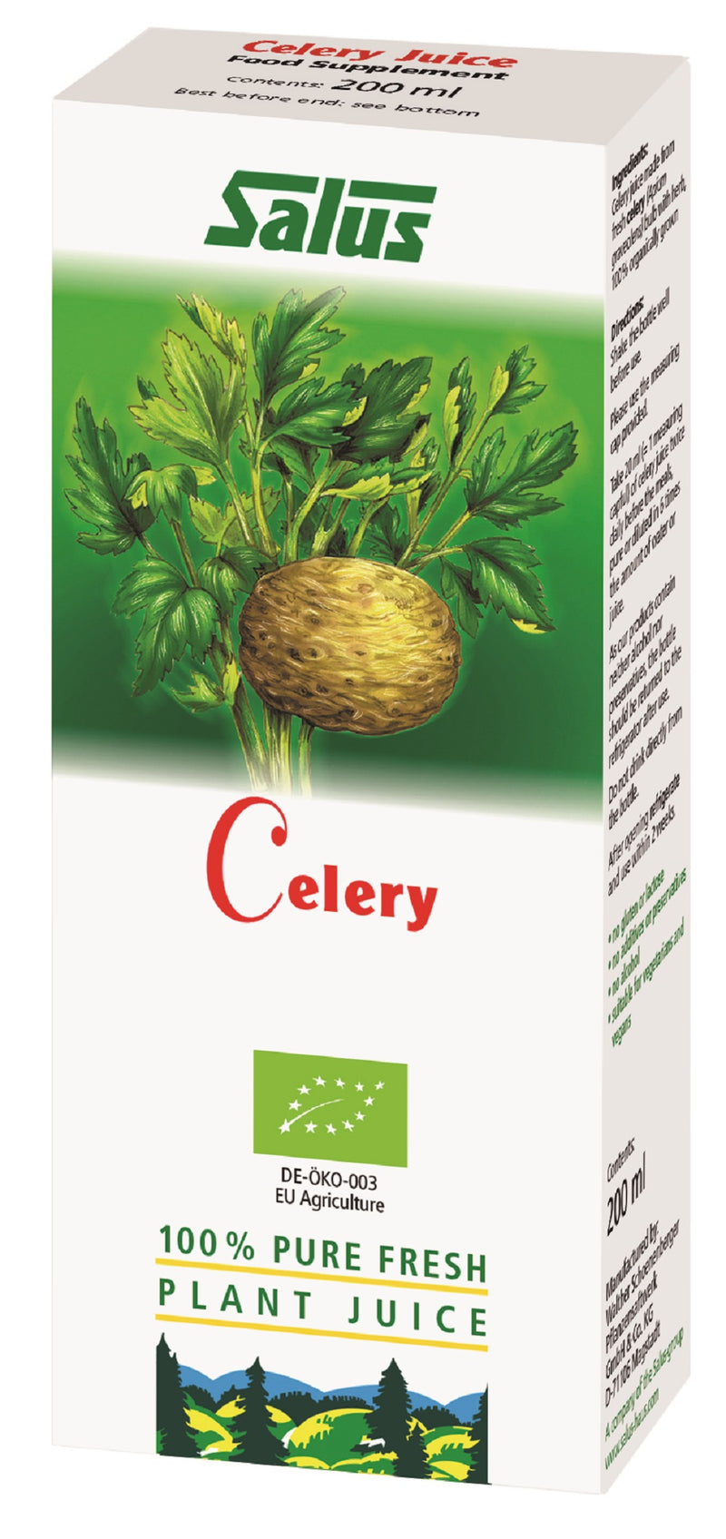 Celery Organic Fresh Plant Juice 200ml