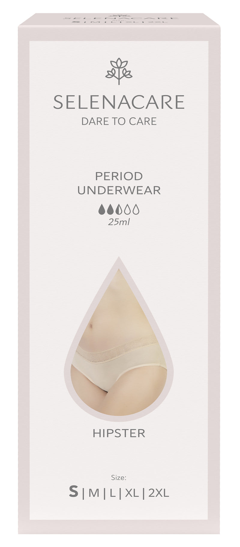 Menstrual undies HIPSTER Nude Size S